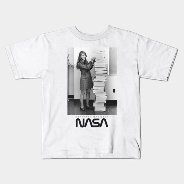 Nasa hero Margaret Hamilton Kids T-Shirt by renduh